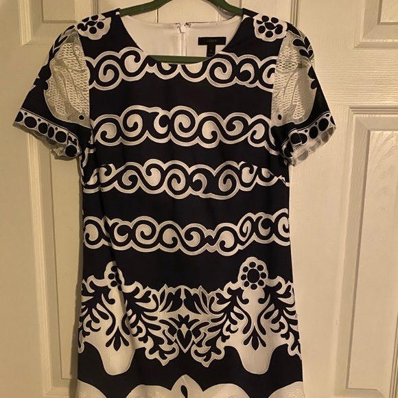 Nwot I Jcrew I Navy And White Dress
